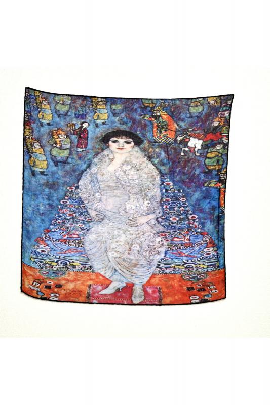 gustav Klimt Desenli Bandana Fular