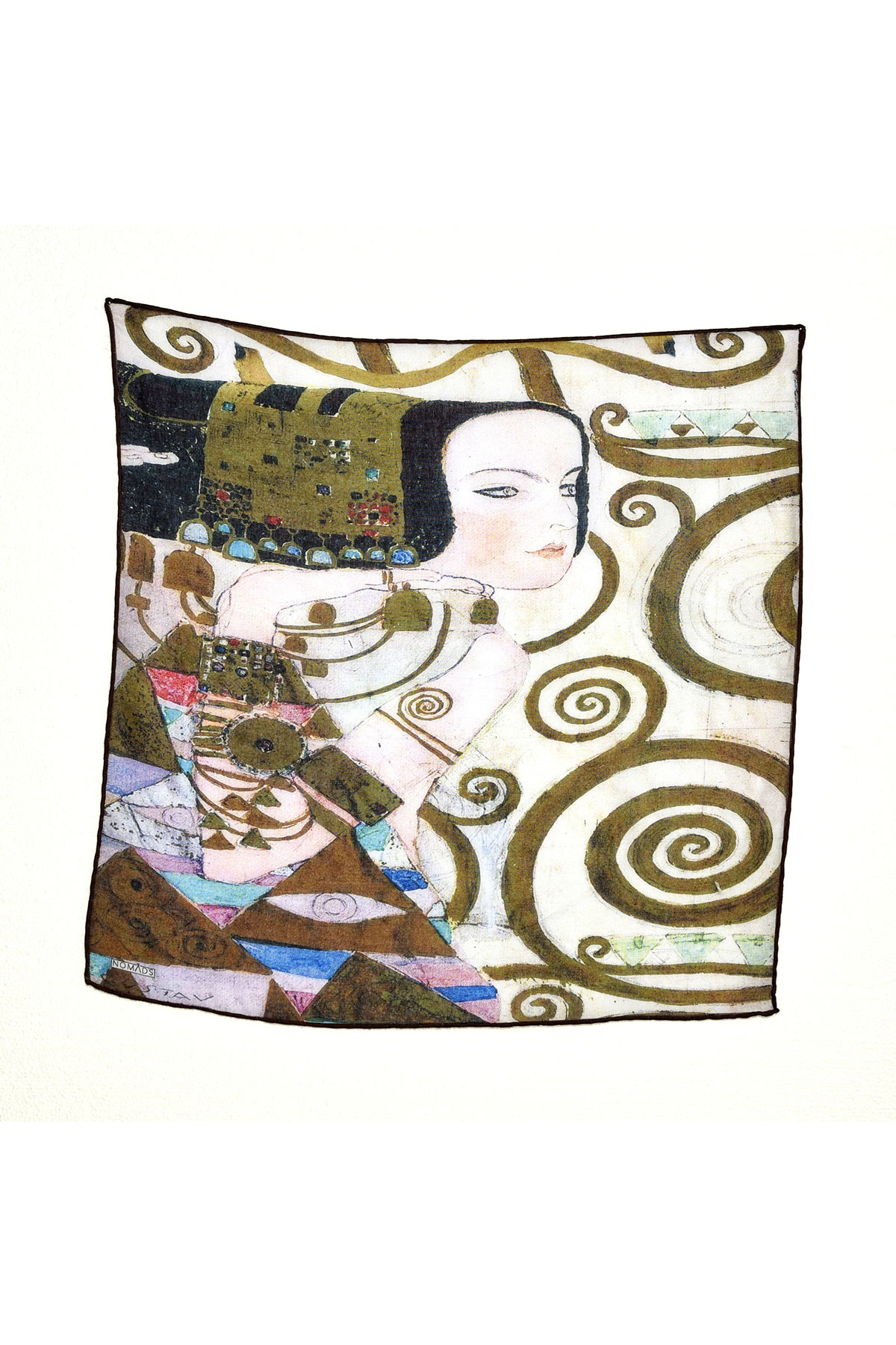 Gustav Klimt Desenli Bandana Fular