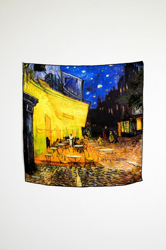 Van Gogh Desenli ipek Bandana Fular