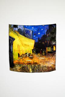 Van Gogh Desenli ipek Bandana Fular