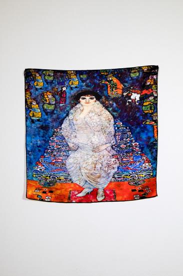 Gustav Klimt Desenli ipek Bandana Fular