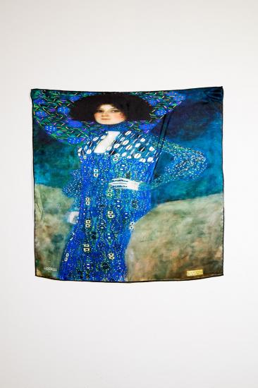 Gustav Klimt Desenli ipek Bandana Fular